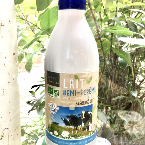 LAIT BIO UHT DEMI ÉCRÉMÉ 1L