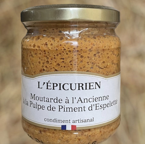 MOUTARDE ENTIÈRE AU PIMENT D'ESPELETTE