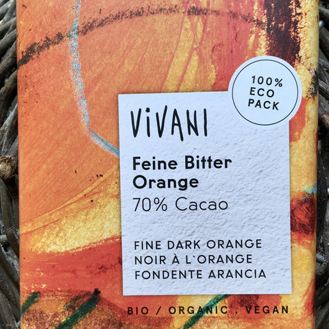 TABLETTE DE CHOCOLAT BIO NOIR A L'ORANGE