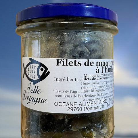 FILETS DE MAQUEREAUX SAUVAGES A L'HUILE D'OLIVE