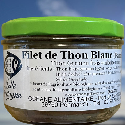 PARPELETTES DE THON BLANC GERMON A L'HUILE D'OLIVE BIO