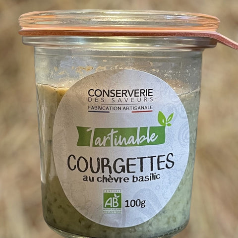 TERRINE DE COURGETTE AU FROMAGE DE CHEVRE ET BASILIC
