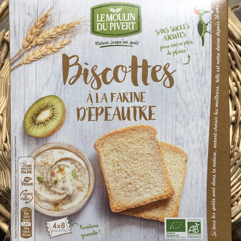 BISCOTTES À LA FARINE COMPLÈTE D'ÉPEAUTRE BIO