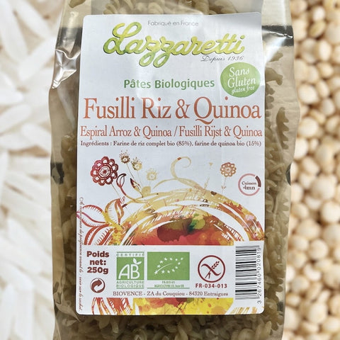 PATES ITALIENNES FUSILLI RIZ QUINOA BIO