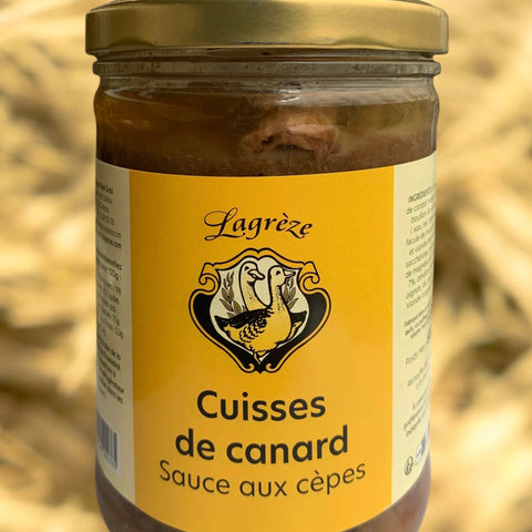CUISSES DE CANARD SAUCE AUX CÈPES