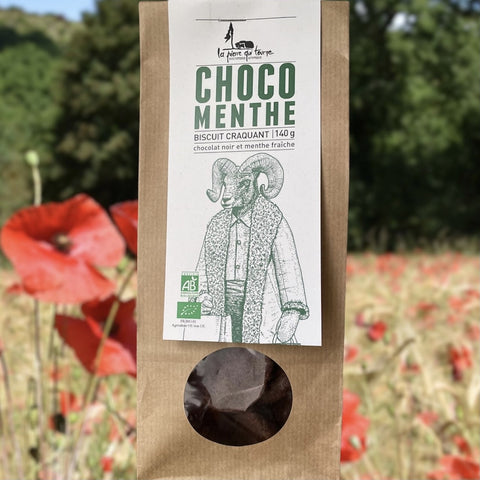 BISCUITS ARTISANAUX BIO CRAQUANTS CHOCO MENTHE