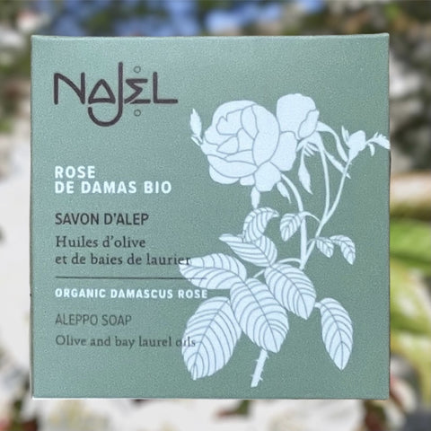 Savon d'Alep à la rose de Damas