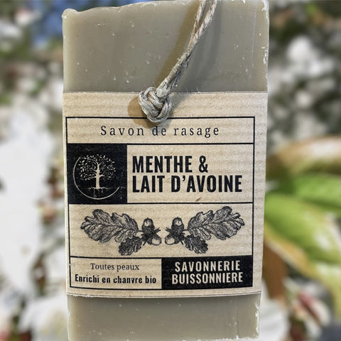SAVON DE RASAGE ARTISANAL AU LAIT D'AVOINE CERTIFIE NATURE ET PROGRES