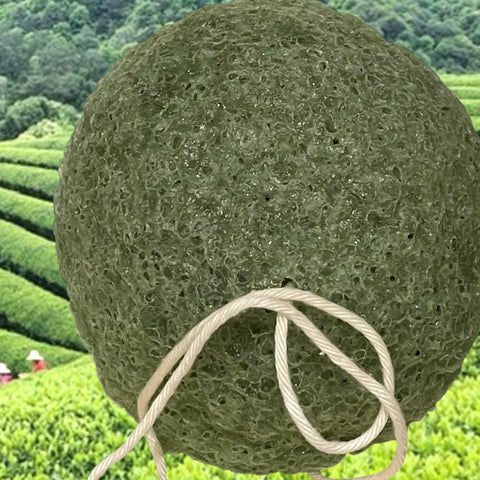 ÉPONGE DE KONJAC NATURELLE AU THÉ VERT