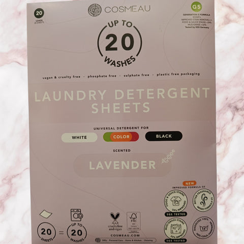 LAVAGES LESSIVE LINGE EN FEUILLES