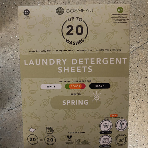 LAVAGES LESSIVE LINGE EN FEUILLES