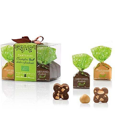 PETIT BALLOTIN DE 9 TRUFFES BIO CHOCOLAT NOIR ET LAIT